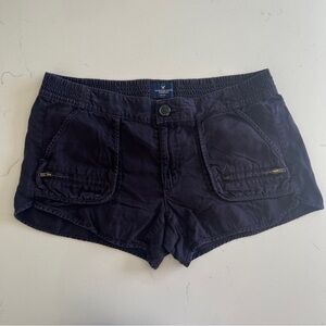 American Eagle Outfitters Navy Shortie Cargo Shorts Purple